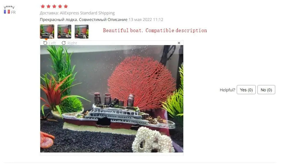 Underwater Shipwreck Aquarium Decoration Fish Tank Landscape Ornament Aquarium Accessories