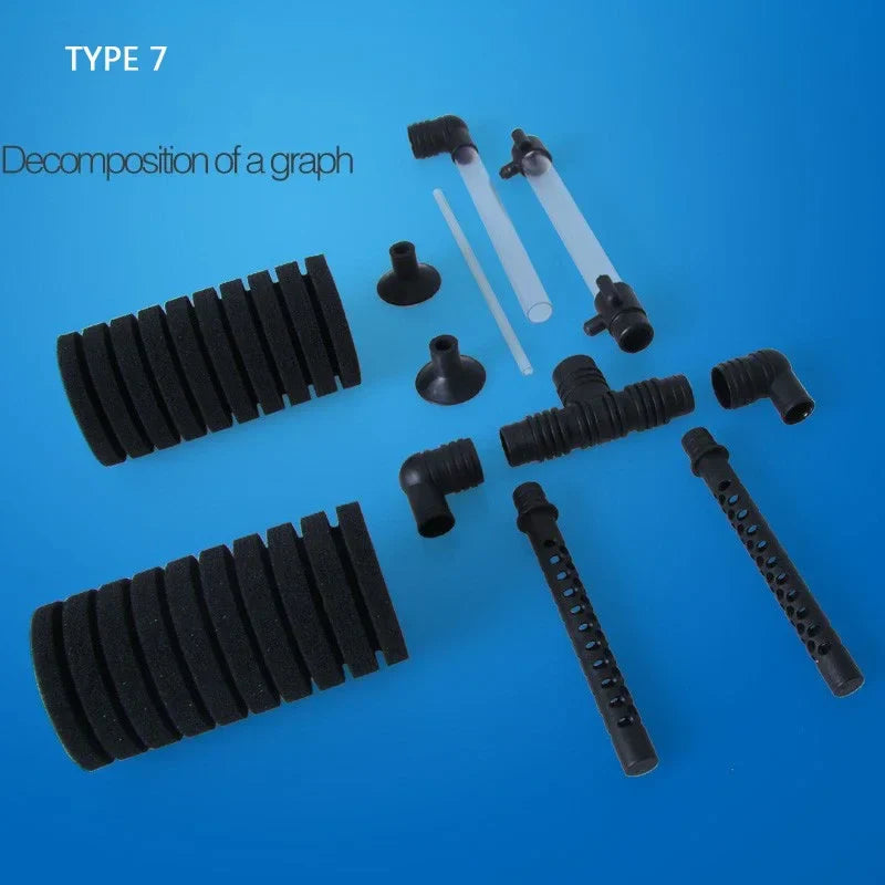 Aquarium Filter Sponge Fish Tank Fish Air Pump Skimmer Biochemical Sponge Filter filtration Aquatic Water Purification