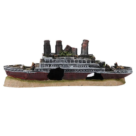 Underwater Shipwreck Aquarium Decoration Fish Tank Landscape Ornament Aquarium Accessories