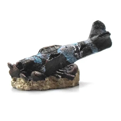 Aquarium Accessoires Small Aircraft In  Ship Wreck  Decor Landscape Decoration Boat Fish Tank Ornament Background