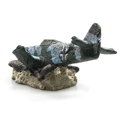 Aquarium Accessoires Small Aircraft In  Ship Wreck  Decor Landscape Decoration Boat Fish Tank Ornament Background