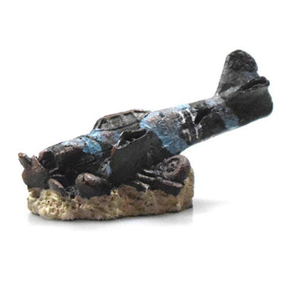 Aquarium Accessoires Small Aircraft In  Ship Wreck  Decor Landscape Decoration Boat Fish Tank Ornament Background